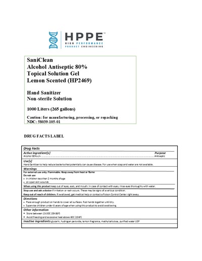 1000 L Label (1000 L Hp2469 Label)